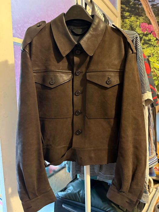 Leather Jacket Burberry Prorsum Fashion Collection Кожено Яке Велур / Набук Бърбъри Прорсъм Фешън Колекция. Най-високо качество на кожата и изработка!