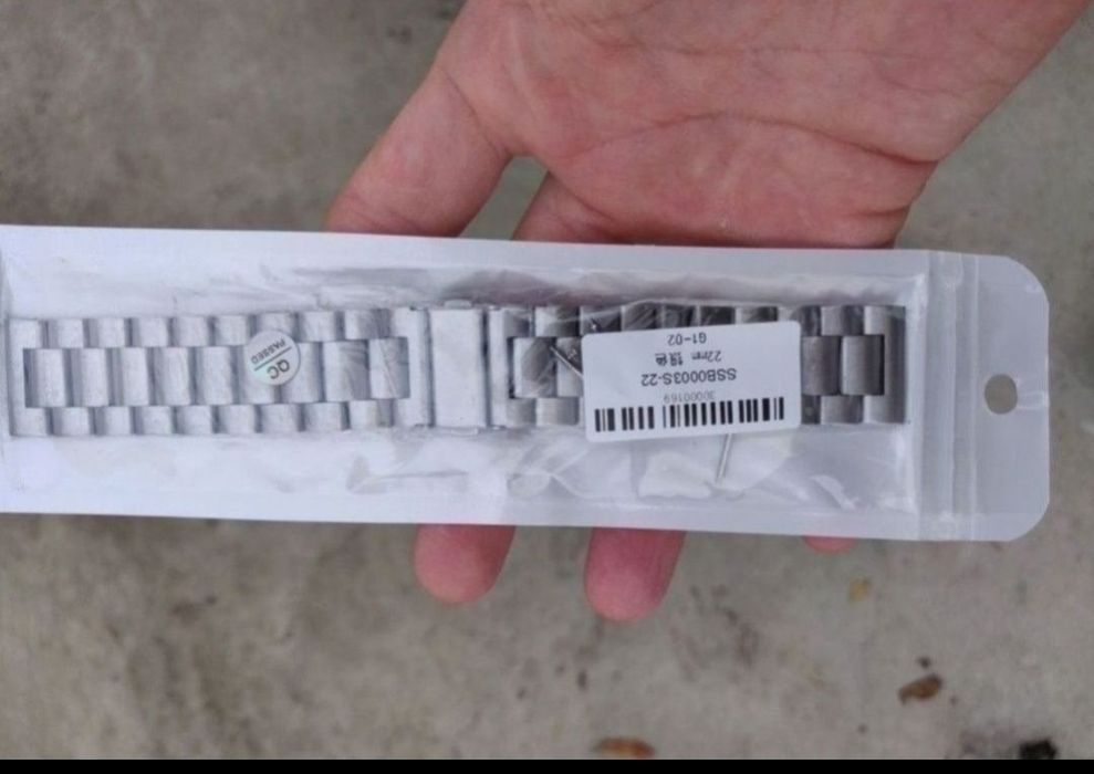 Curea metalica metal inox gri argintie 22 22mm noua Seiko tissot