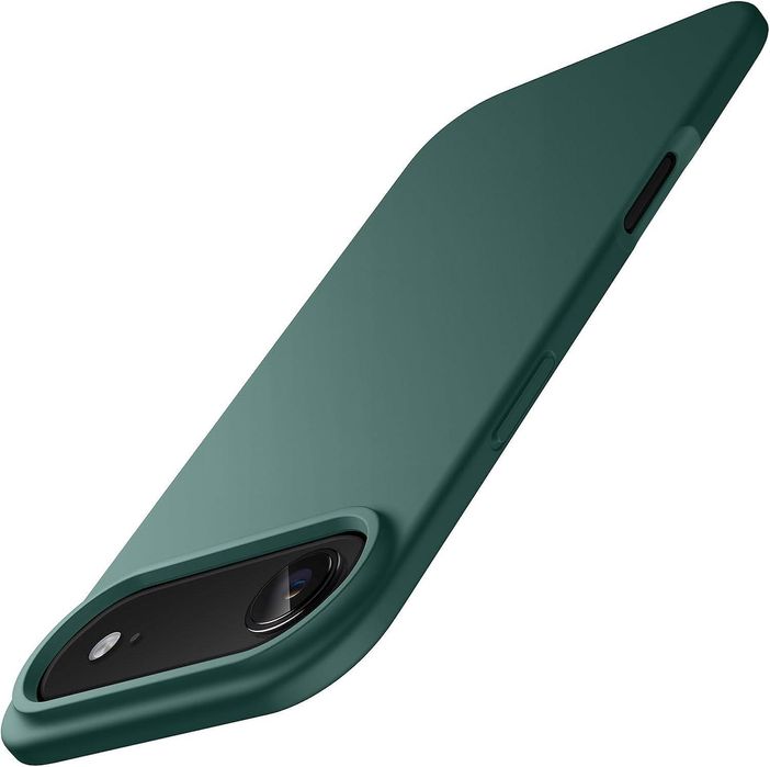 Матов силиконов кейс за apple iphone 17 air - тъмно зелен