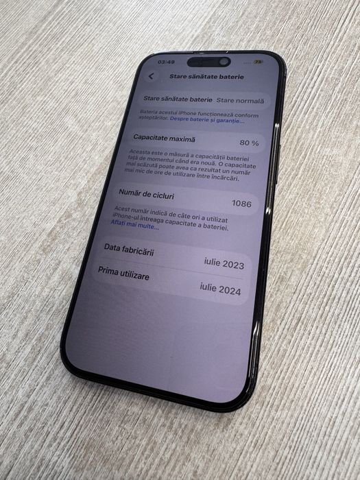 Telefon mobil Apple iPhone 15 Pro, 512GB, 5G, nu trimit in tara