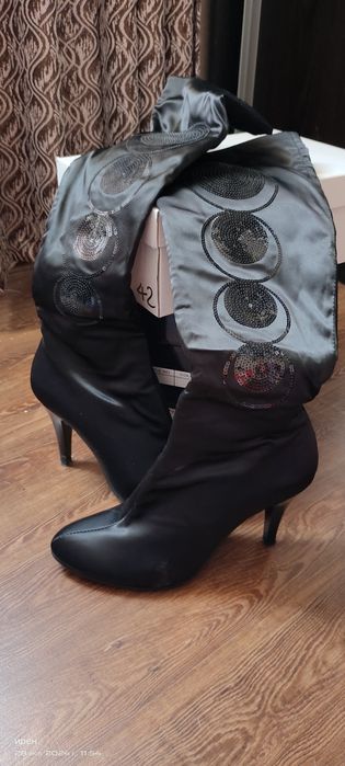 Сапоги-чулки. Замшевые