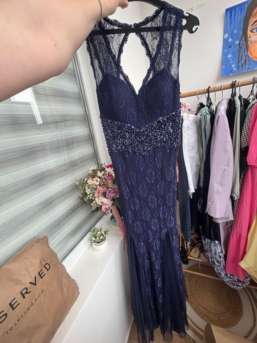 Тъмносиня официална рокля