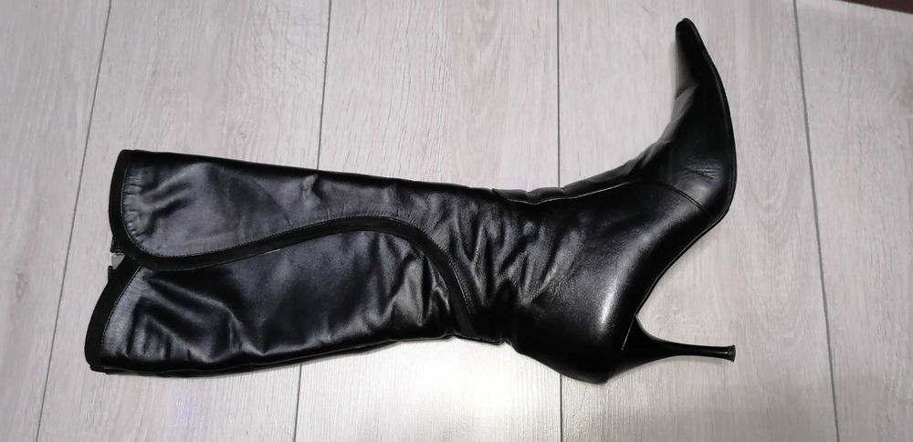 Cisme dama, negre, piele naturala, marime 39