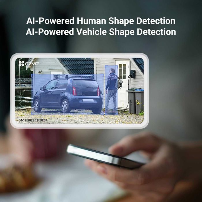 Соларна безжична камера EZVIZ CB3 Kit (2K) - Със соларен панел