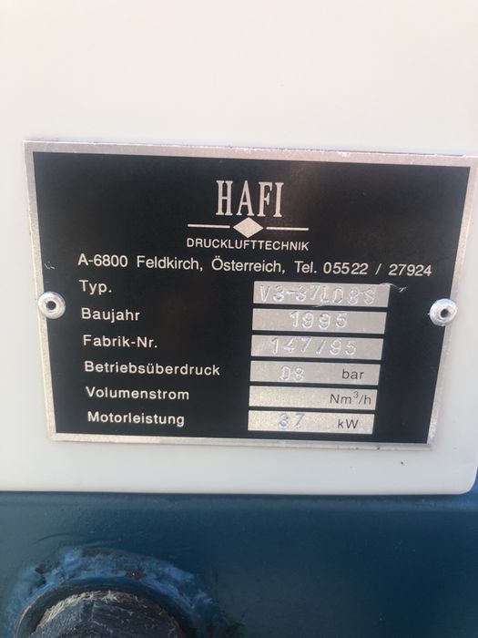 Винтов компресор Hafi 37кВ