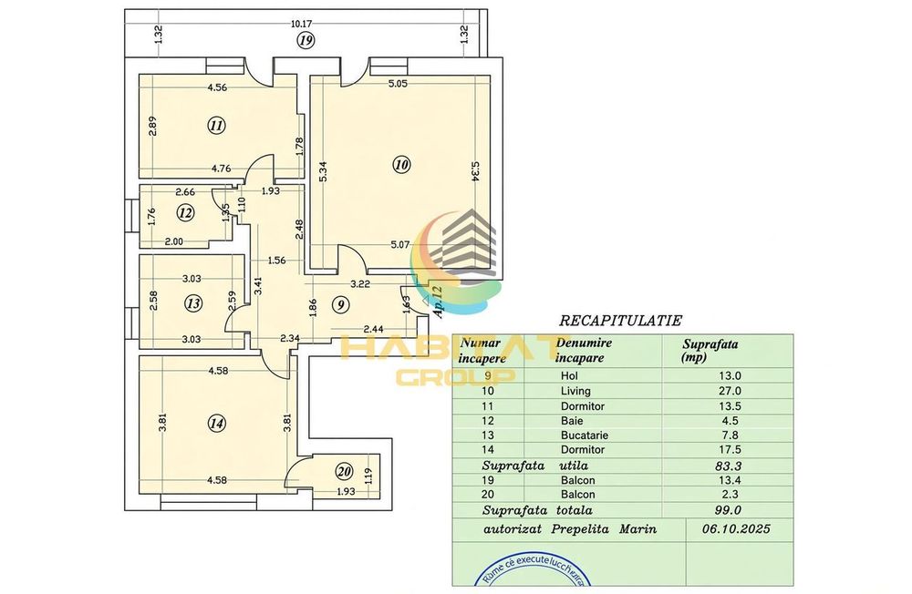 Vânzare Apartament 3 camere 99 mp - Berceni / Sector 4/ Strada Postali