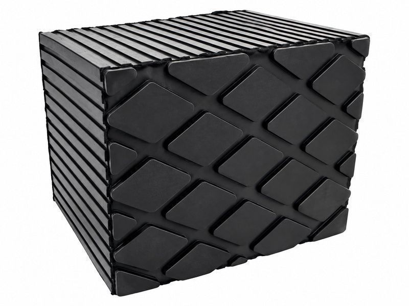 Гумен тампон квадратен за ножичен подемник 160x120х100 мм gebo tools