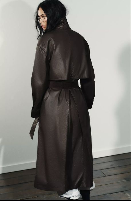 Тренч оверсайз вощеный