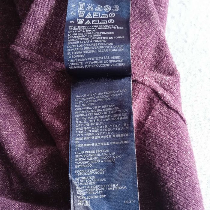 КАТО НОВ TOMMY HILFIGER XL V-Neck Premium Cotton Knit Jumper пуловер