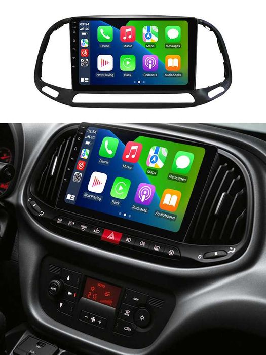 Navigatie Android 14 Fiat Doblo 2015 1/8 Gb Waze CarPlay + CAMERA