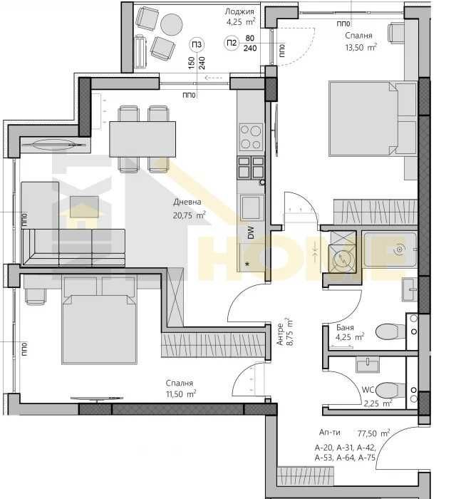 Продава се Тристаен апартамент в Пловдив, Христо Смирненски - 92 кв.м за 1466 €/кв.м - Снимка #8