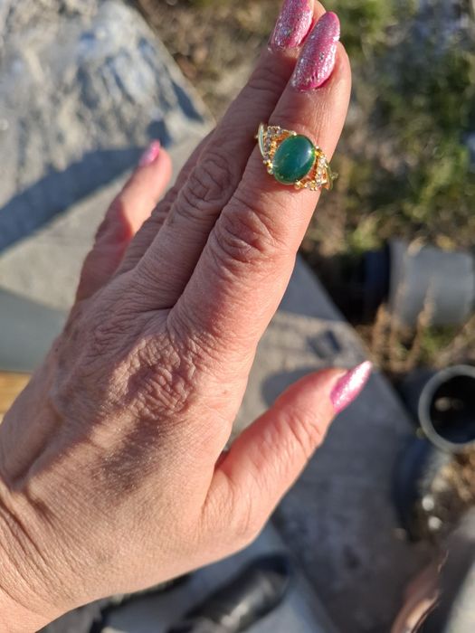 Inel reglabil Alexandrit Hong Kong piatra care își schimba culoarea