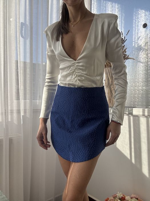 Fusta zara , marimea s - albastru metalizat