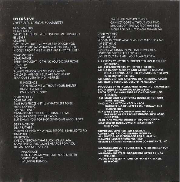 CD Metallica - ...And Justice For All 1988