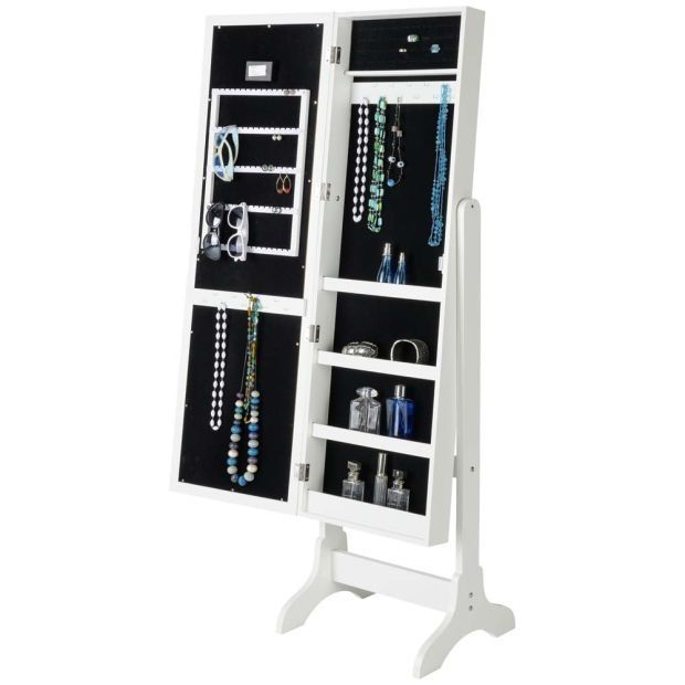 Гардероб за бижута с LED осветление