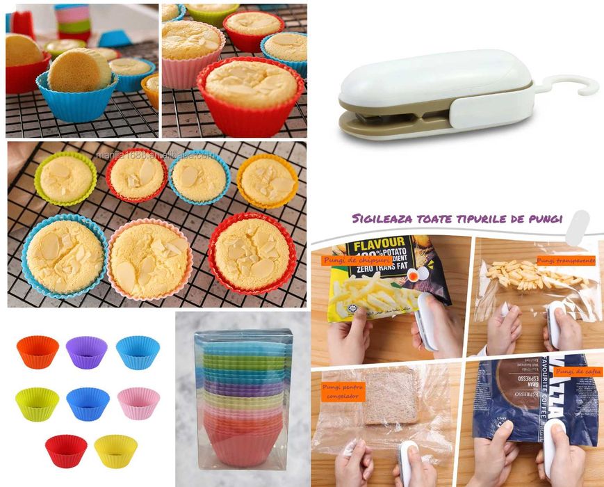 Lichidare Accesorii Bucătărie NOI - Caserole, Râșnițe, Brioșe