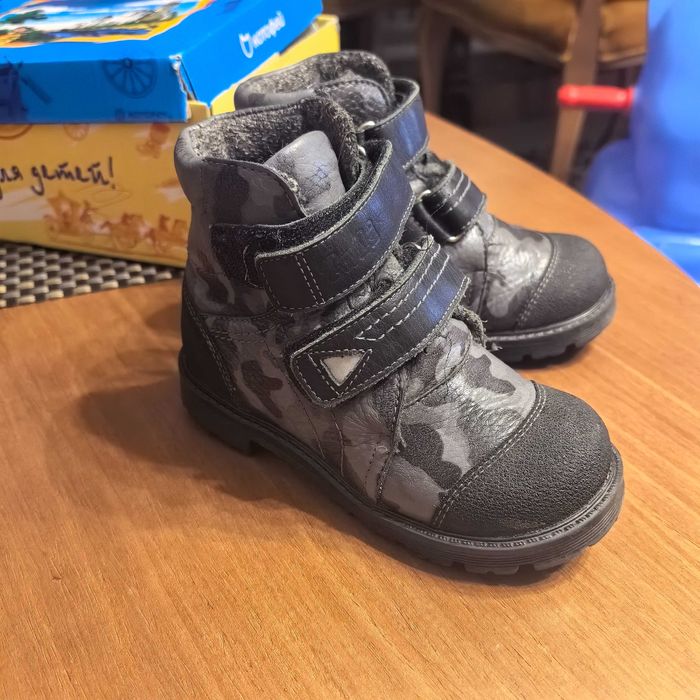 Ботинки демисезонные Котофей , 25 р. Натур кожа и шерсть