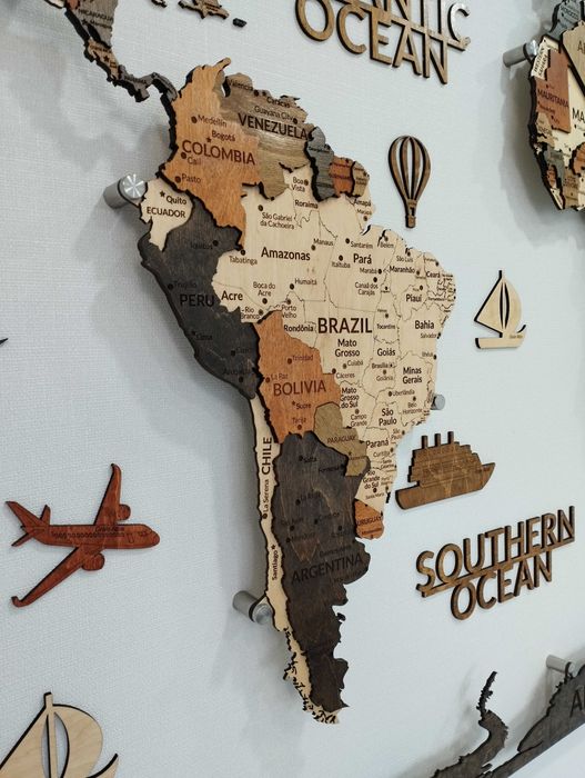 3d karta, 3d karta mira, 3д карта мира, 3D Yog‘och Dunyo Xaritalari