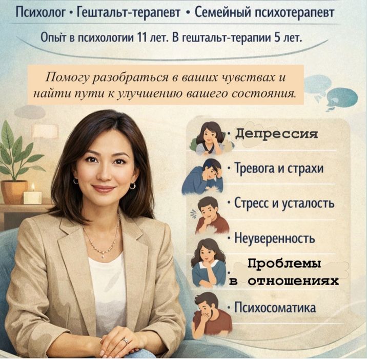 Психолог - консультант / кеңесші онлайн