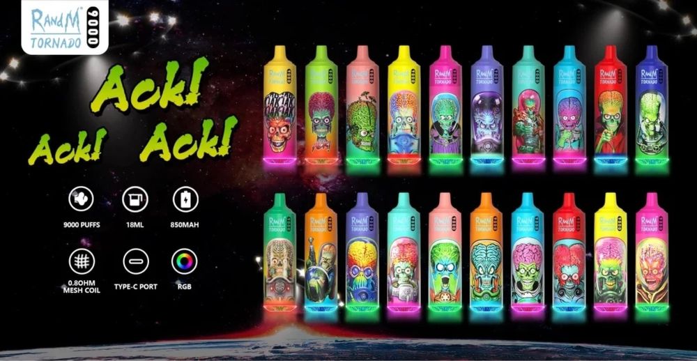 Vape Tornado 9000 Puffs pachet 3 bucati