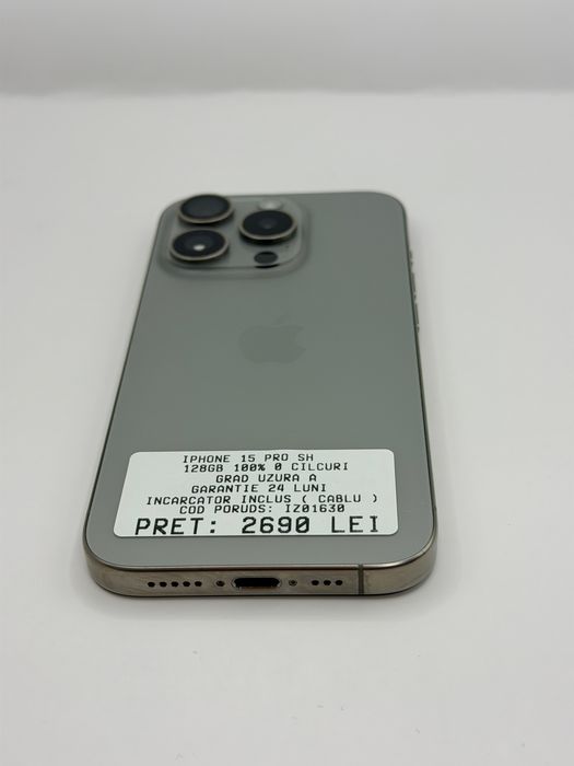Iphone 15 Pro 128GB 100% Garantie Rate BuyBack - zonemag.ro