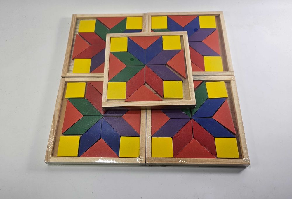 Пет броя дървени мозайки за 15лв. / дървени играчки