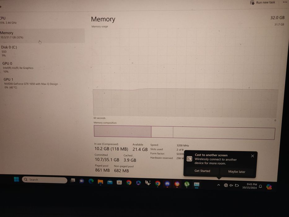 Leptop gaming folosit pentru facultate