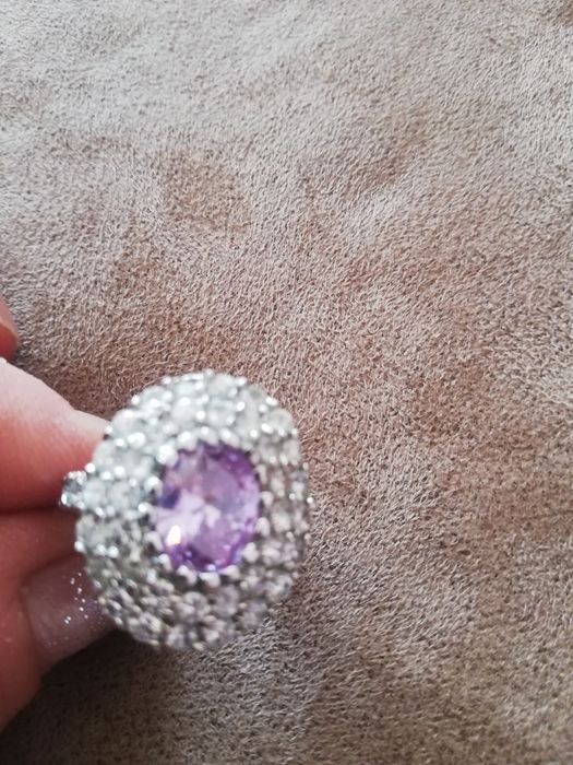 Сребърни обеци с пръстен