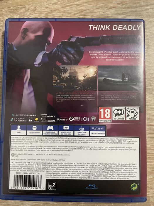 Игра Hitman 2 за ps4