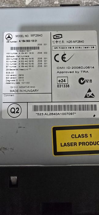 Оригинална мултимедия за мерцедес ml w164 Facelift