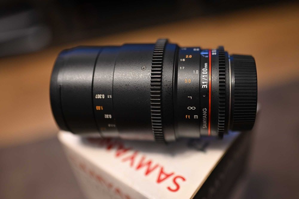 Obiectiv video Samyang 100mm T3.1 VDSLR ED UMC Nikon (nu sony,fuji,canon, mirrorless)