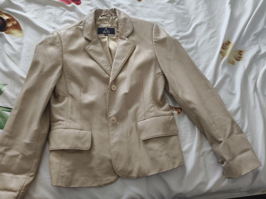 Sacou/Jacheta  piele bej pt femei