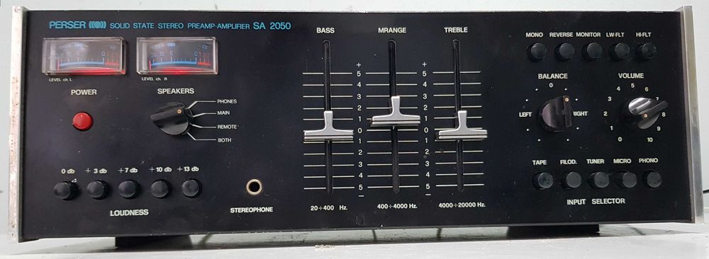 RARITATE Perser SA 2050 Amplificator Vintage Design Unic Slidere Italy