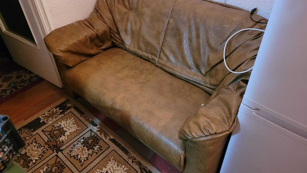 Canapea imitație piele neextensibilă