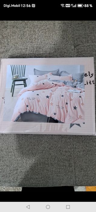 Lenjerie bumbac satinat pat dublu