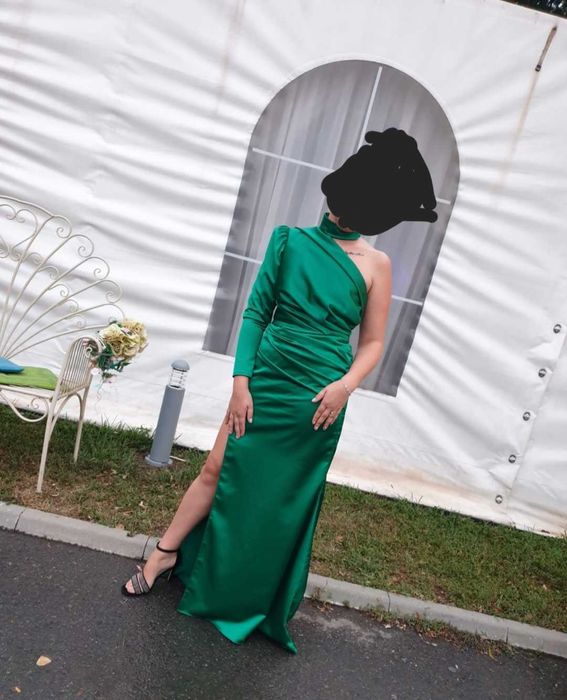 Rochie eleganta, verde smarald