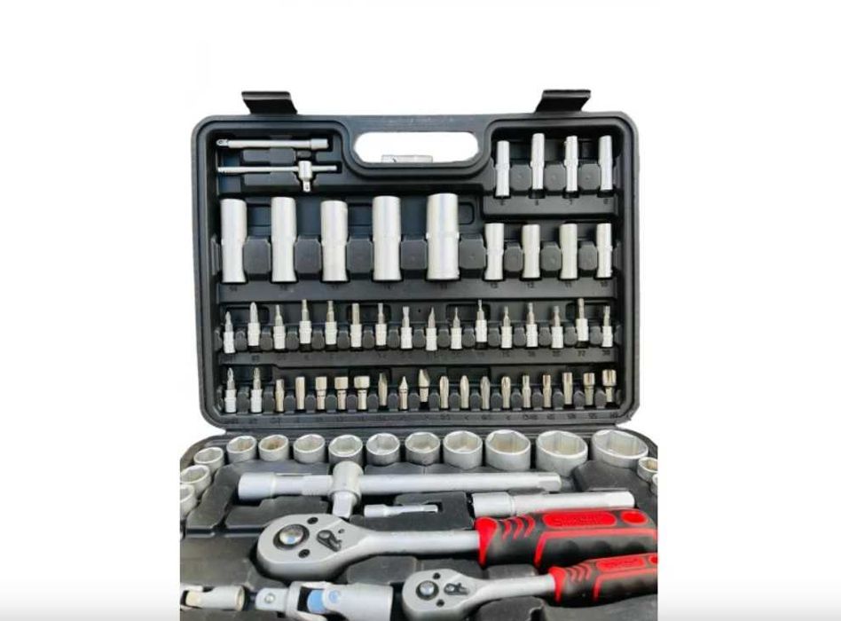 Професионалн 108 Части Гедоре 1/4”&1/2” Cr-V Хром-Ванадиева Стом Kraft