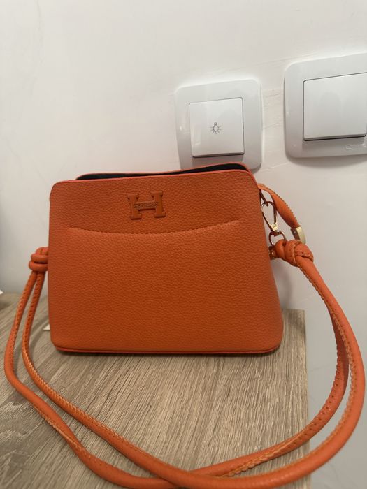 Hermès – оранжева дамска чанта