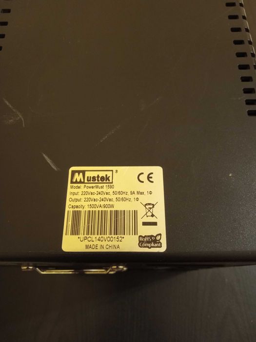 UPS Mustek PowerMust 1500VA 900W cu cablu alimentare si fara baterii in stare perfecta de functionare