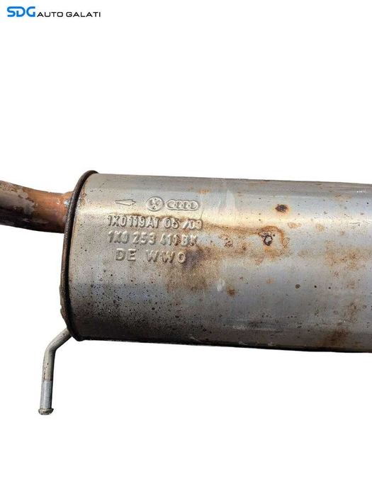 Ansamblu Complet Evacuare Toba Tobe Teava Esapament Intermediara Finala Volkswagen Golf 6 1.4 TSI CAXA 2008 - 2013 Cod 1K0119AT 1K0253411BK [LC2141SOS]