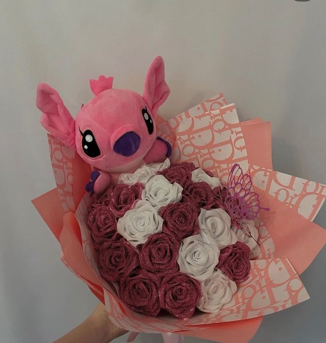 Buchete florale artificiale din satin si sapun