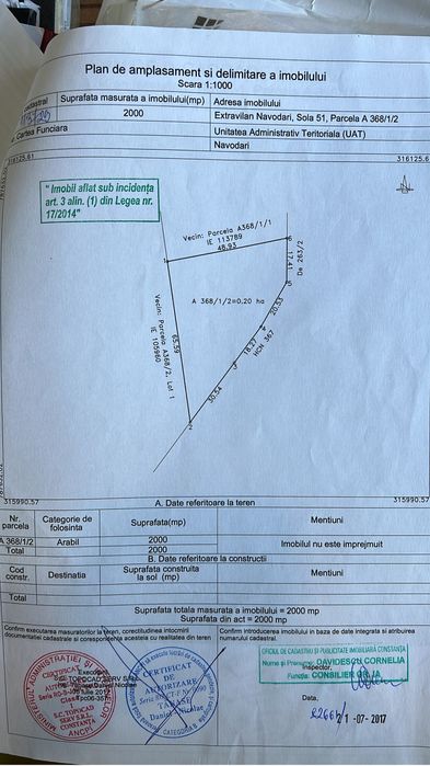 Vanzare teren extravilan