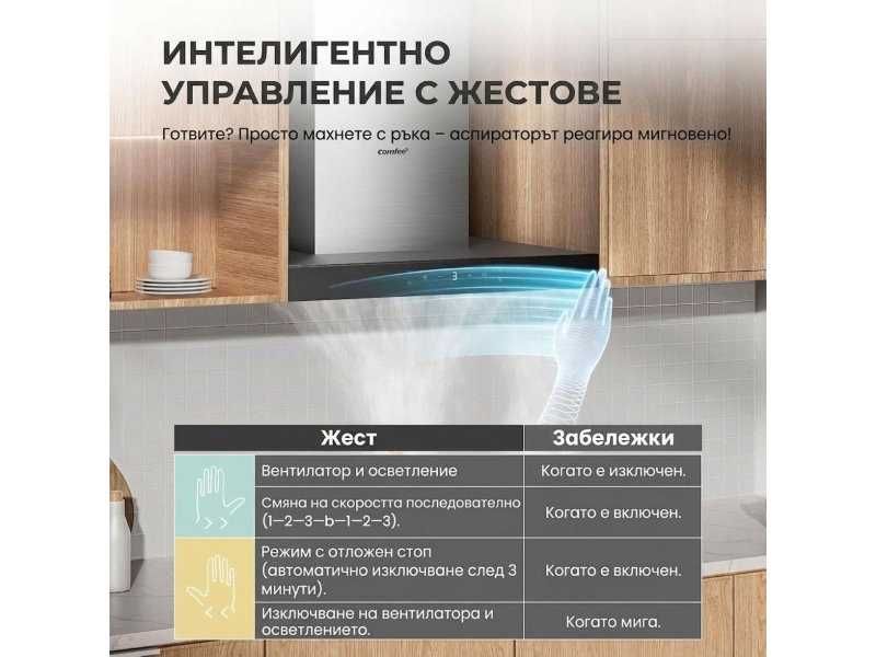 Кухненски Абсорбатор 60 см COMFEE CHW 7.6M77A3 - 36W, 650м³/ч, A+++