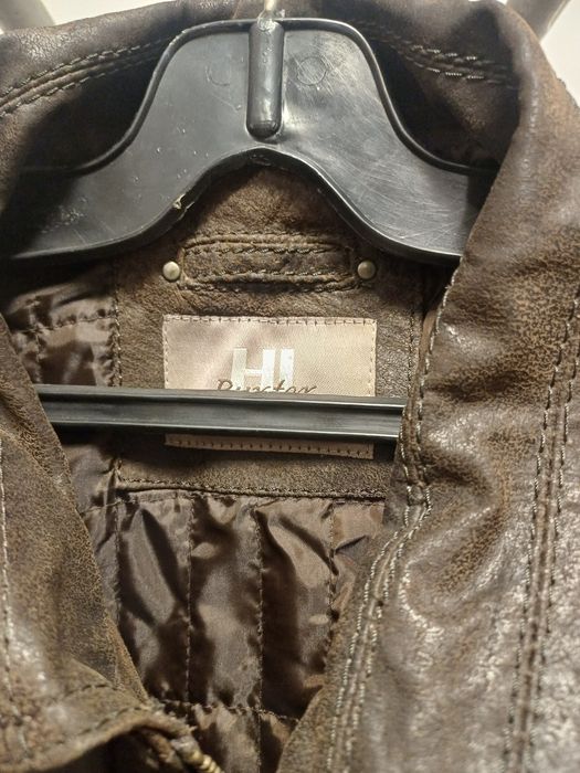 продавам красиво кожено яке полушуба немско със  свалящи ръкави