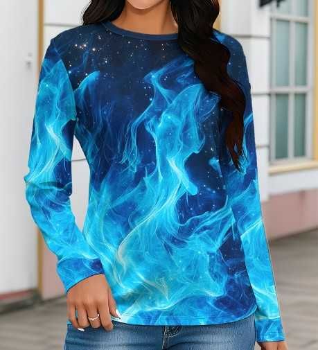 Bluza femei,blue flame