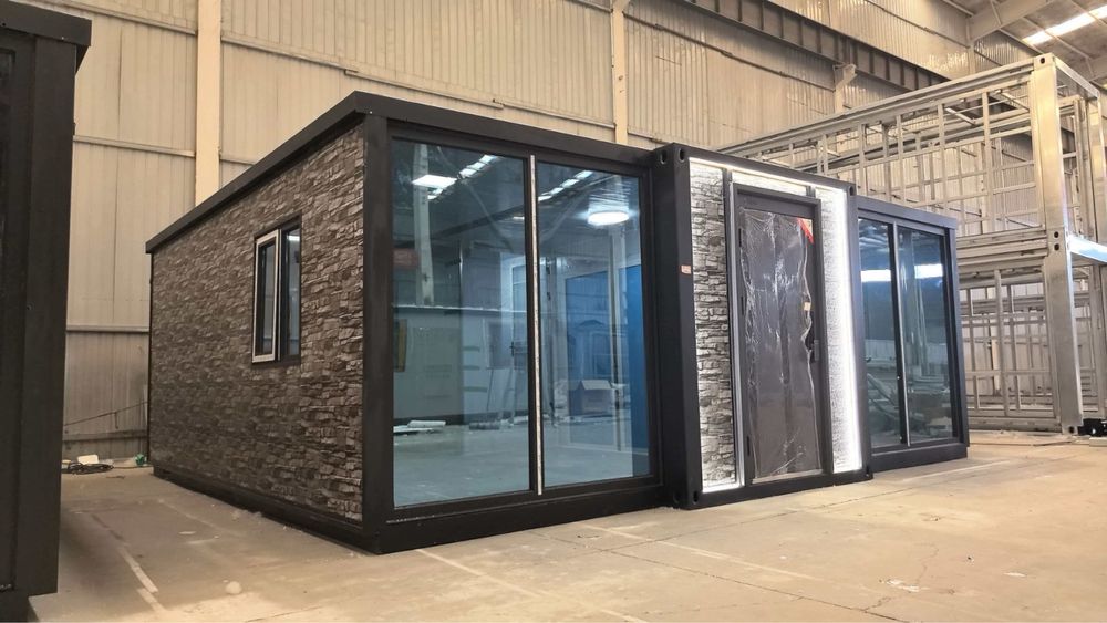 Casa modulara 37 m2 un dormitor living bucaratie si baie