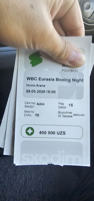 BOKS ga bilet bor