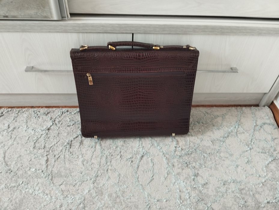 Мужской кожаный портфель Pierre Cardin / Деловая сумка