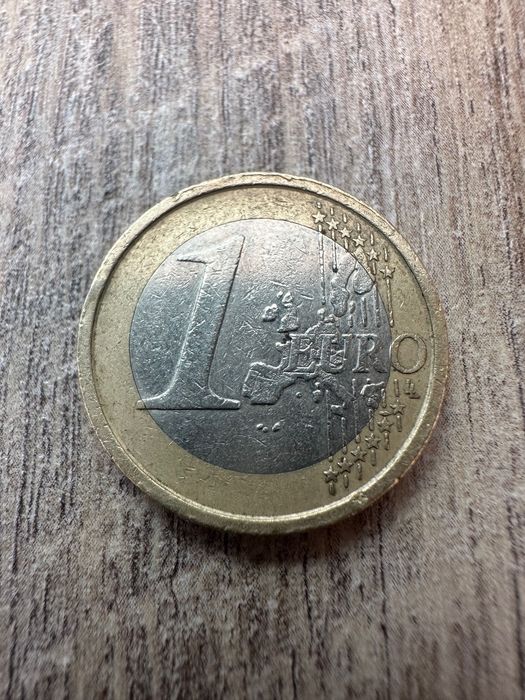 Монета 1 Евро Италия 2002г