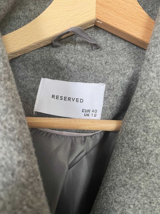 елегантно, много топло сиво палто от Reserved, размер 40, uk 12